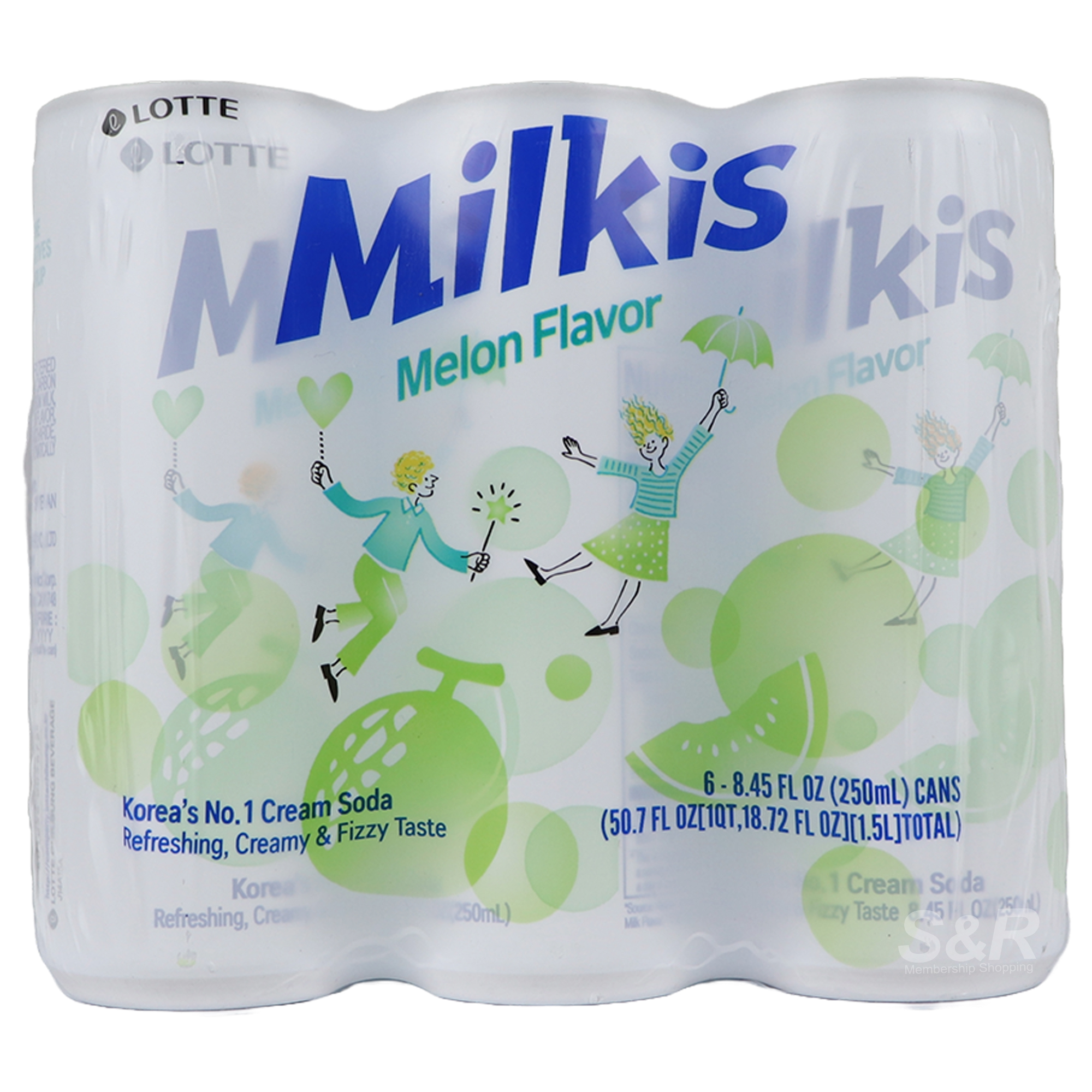 Milkis Melon Flavor Cream Soda 6x250mL Milkis Melon Flavor Cream Soda 6x250mL